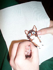 Needlepoint of Cat